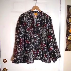 Ruby Rd Floral Print Lace Women's Blazer. Size 18W. NWOT